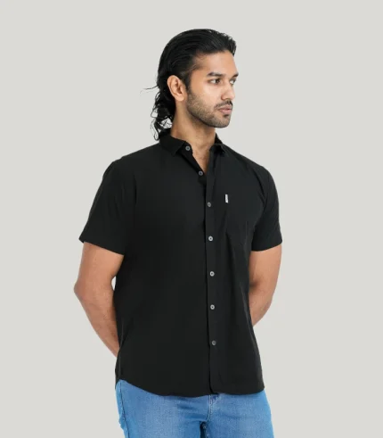 black short sleeve shirt